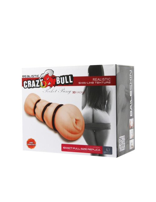 CRAZY BULL Pocket Masturbator 3D Vaginalny – Zabawki dla dorosłych