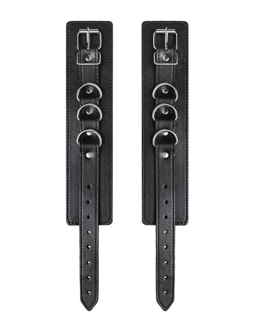 Anonymo handcuffs, PU leather, black, 26.5 cm