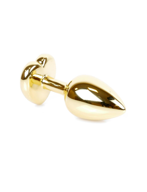 Plug-Jewellery Gold  Heart PLUG- Light Blue
