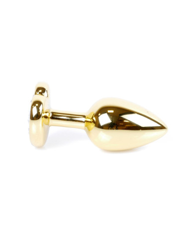 Plug-Jewellery Gold  Heart PLUG- Light Blue