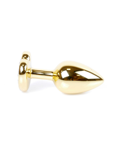 Plug-Jewellery Gold  Heart PLUG- Light Blue