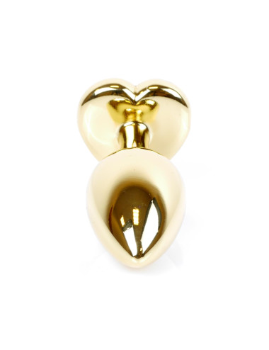 Plug-Jewellery Gold  Heart PLUG- Light Blue