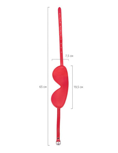 Anonymo mask, PU leather, red, 65 cm