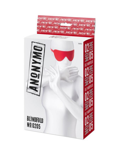Anonymo mask, PU leather, red, 65 cm