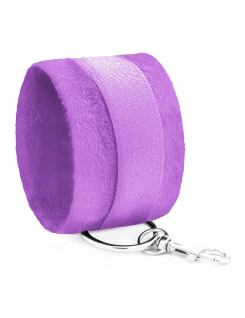 TOUGH LOVE VELCRO HANDCUFFS WITH EXTRA 40CM CHAIN CRUSHIOUS PURPLE