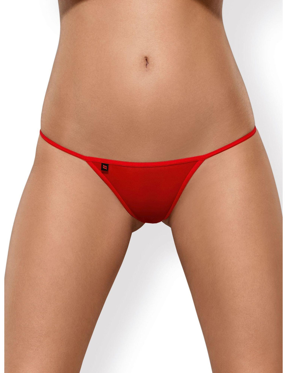 Czerwone stringi otwarte Obsessive Luiza L/XL
