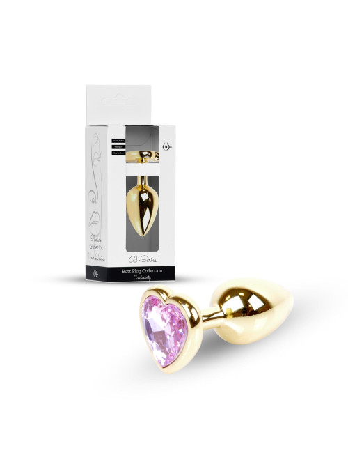 B - Series HeavyFun Plug-Jewellery Gold Heart - Rose
