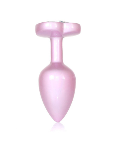 Plug-Jewellery Pearl Pink Heart PLUG- Clear S