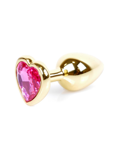 Plug-Jewellery Gold  Heart PLUG- Pink