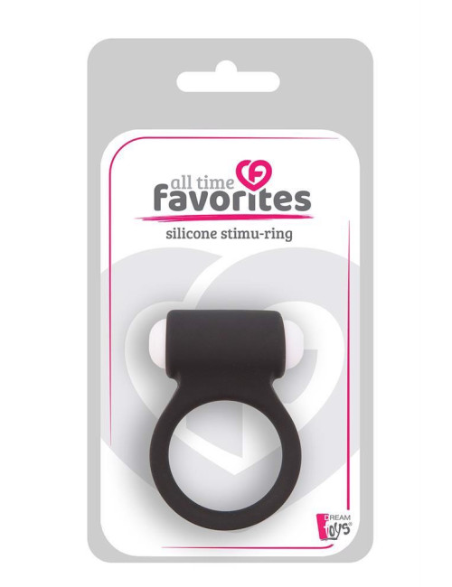 Dream Toys All Time Favorites - Silikonowy pierścień wibracyjny Black
