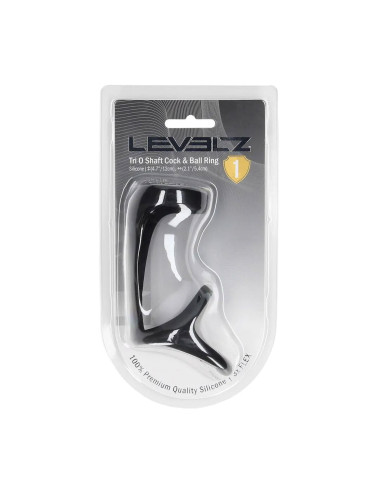 Tri O Silicone Shaft Cock and Ball Ring - Black
