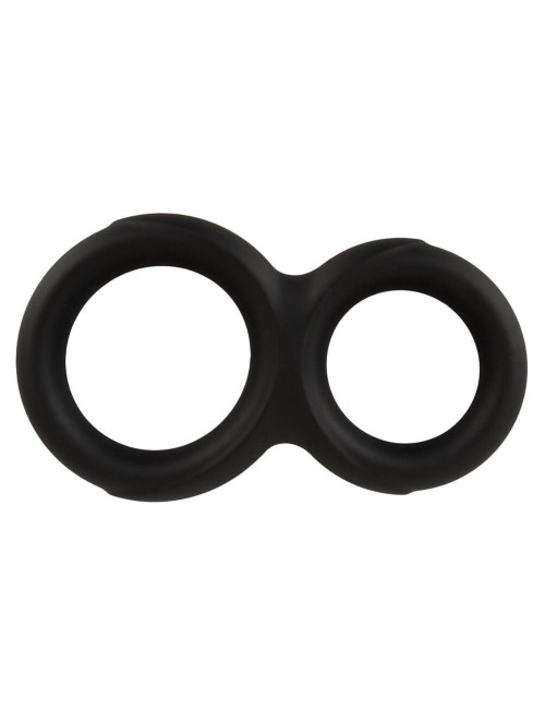 Erecto Double Ring - Silikonowy pierścień na penisa i jądra