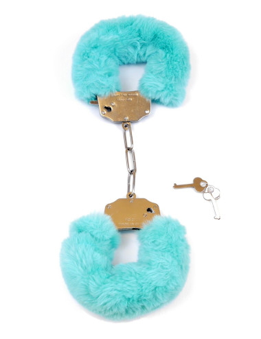 Kajdanki Fetish B - Series- Furry Cuffs Blue