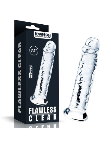 Lovetoy Flawless Clear Dildo 7.0 cali Przezroczyste