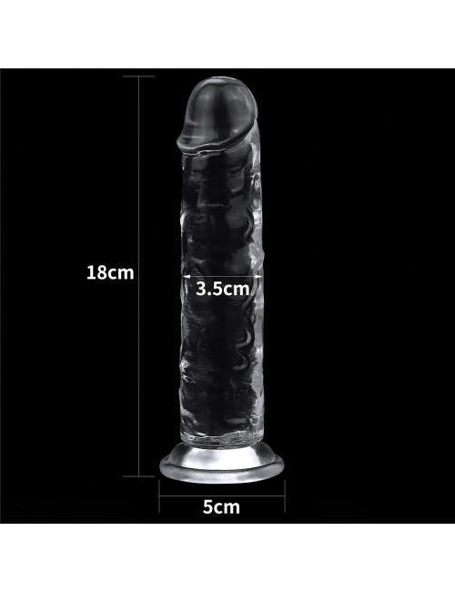 Lovetoy Flawless Clear Dildo 7.0 cali Przezroczyste