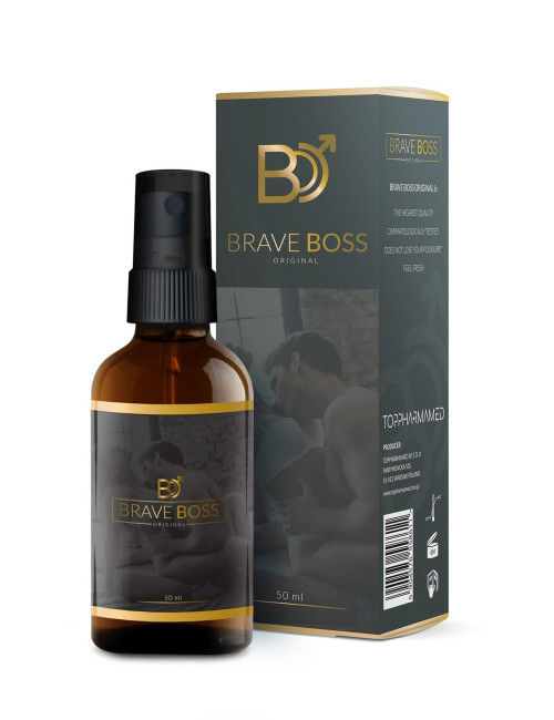 BRAVE BOSS Original spray 50 ml – Afrodyzjaki, Dla mężczyzn, Opóźnienie wytrysku – skuteczny, bezpieczny spray
