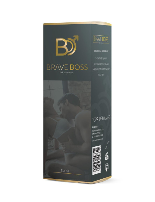 BRAVE BOSS Original spray 50 ml – Afrodyzjaki, Dla mężczyzn, Opóźnienie wytrysku – skuteczny, bezpieczny spray