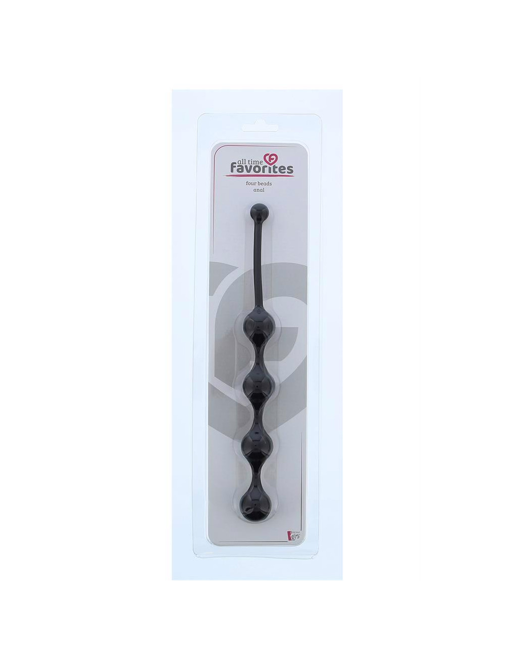 Dream Toys All Time Favorites Czarny Silikonowy Sznurek z 4 Kulek Analnych