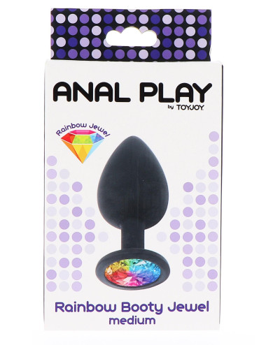 Rainbow Booty Jewel Medium Black