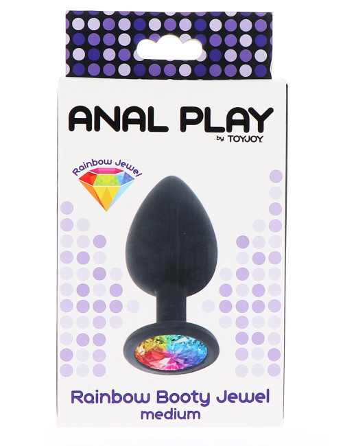 Rainbow Booty Jewel Medium Black