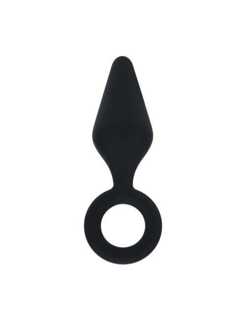 Levelz Plug Analny z Pętlą Silikonowy Czarny L