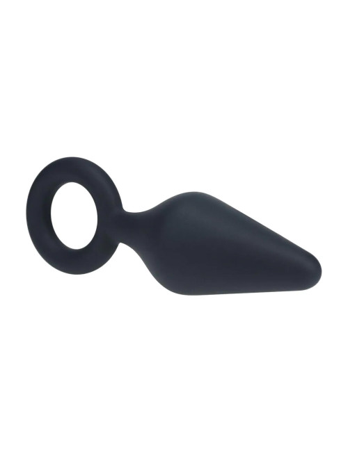 Levelz Plug Analny z Pętlą Silikonowy Czarny L