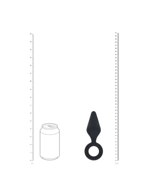 Levelz Plug Analny z Pętlą Silikonowy Czarny L