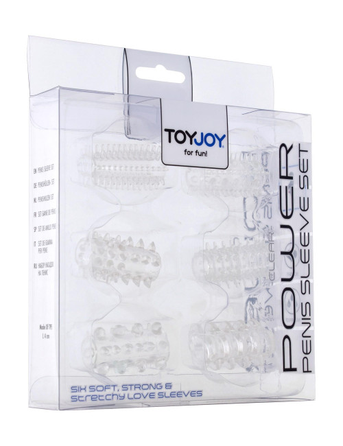 ToyJoy Power Penis Sleeve Set Transparentny Nakładka