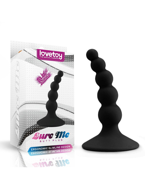 Lovetoy Lure Me Koralikowy Plug Analny Czarny