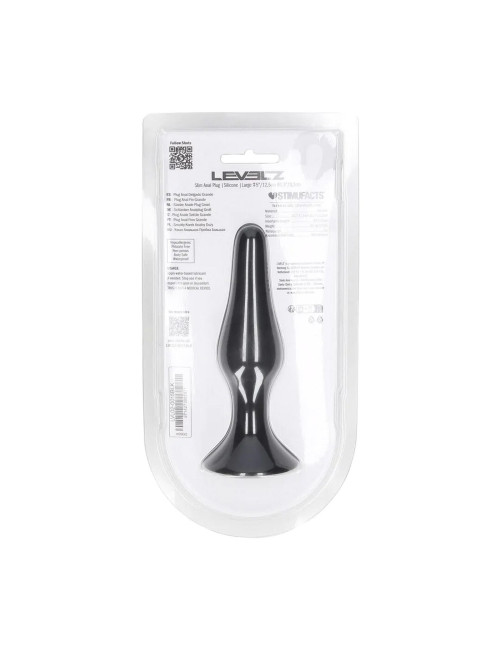 Levelz Slim Silicone Anal Plug L - Czarny Korek Analny