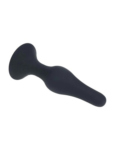 Slim Silicone Anal Plug - L - Black
