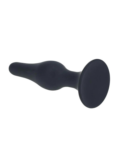 Slim Silicone Anal Plug - L - Black