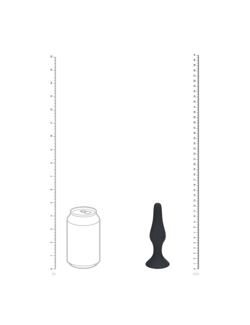 Levelz Slim Silicone Anal Plug L - Czarny Korek Analny
