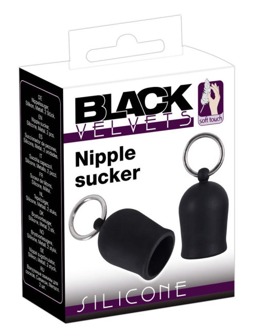 Nipple Suckers - Pompki na sutki silikonowe z metalowym pierścieniem BDSM zabawki