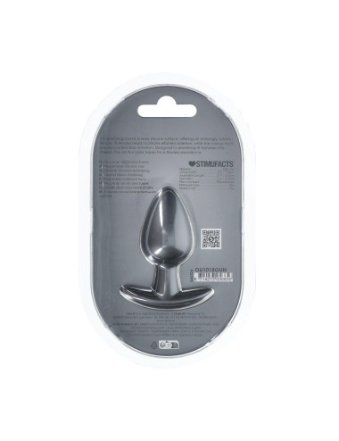 Smooth Silicone Anal Plug - Medium - 3.1 / 7,9 cm - Gunmetal