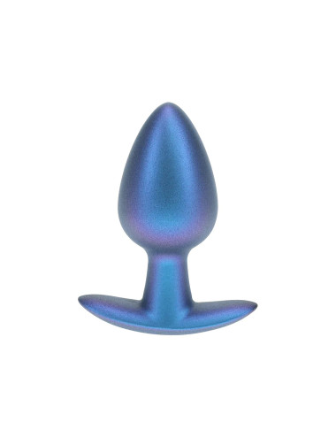 Smooth Silicone Anal Plug - Medium - 3.1 / 7,9 cm - Metallic Blue