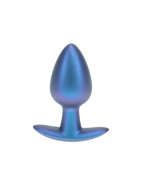 Smooth Silicone Anal Plug - Medium - 3.1 / 7,9 cm - Metallic Blue