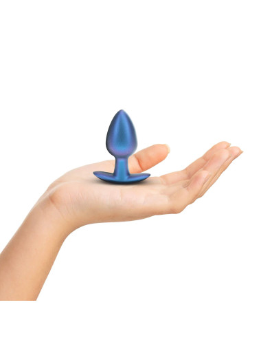 Smooth Silicone Anal Plug - Medium - 3.1 / 7,9 cm - Metallic Blue