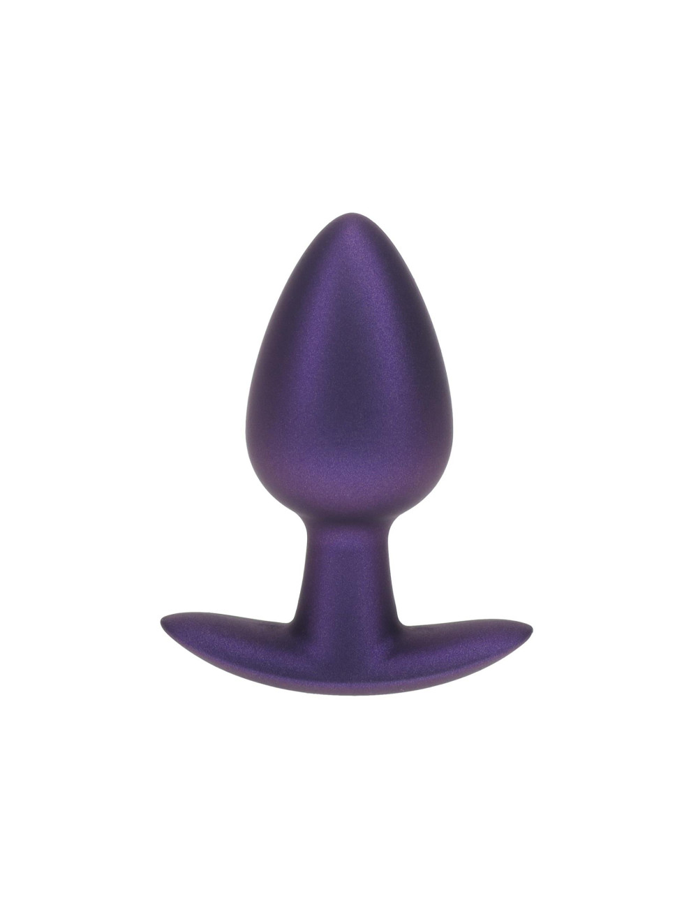 Smooth Silicone Anal Plug - Medium - 3.1 / 7,9 cm - Metallic Purple