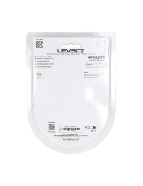 Stymulator prostaty Rippled z Hard Loop - silikonowy masażer analny LevelZ, czarny, S