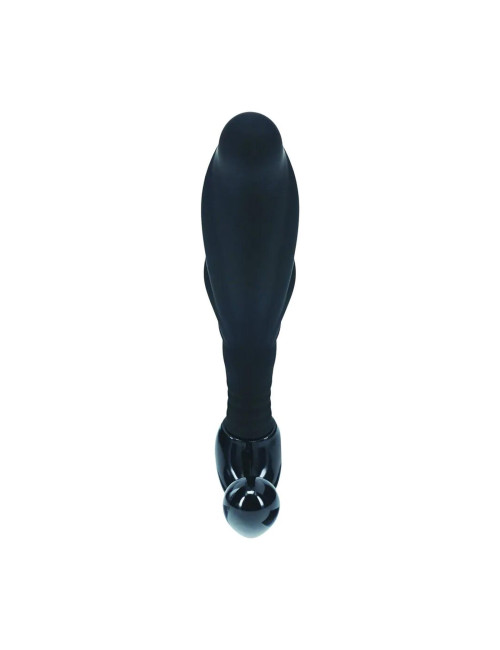 Stymulator prostaty Rippled z Hard Loop - silikonowy masażer analny LevelZ, czarny, S