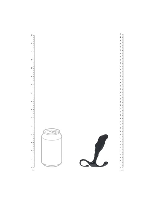 Stymulator prostaty Rippled z Hard Loop - silikonowy masażer analny LevelZ, czarny, S