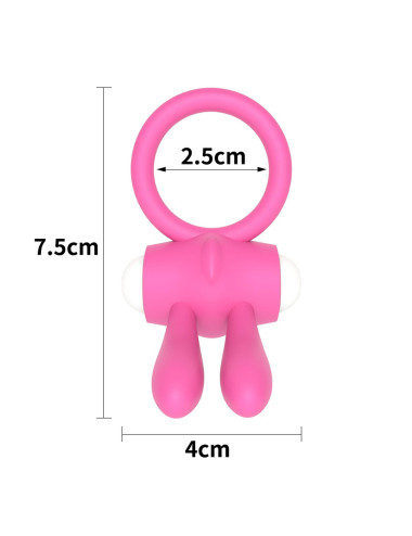 Power Clit Silicone Cockring Pink
