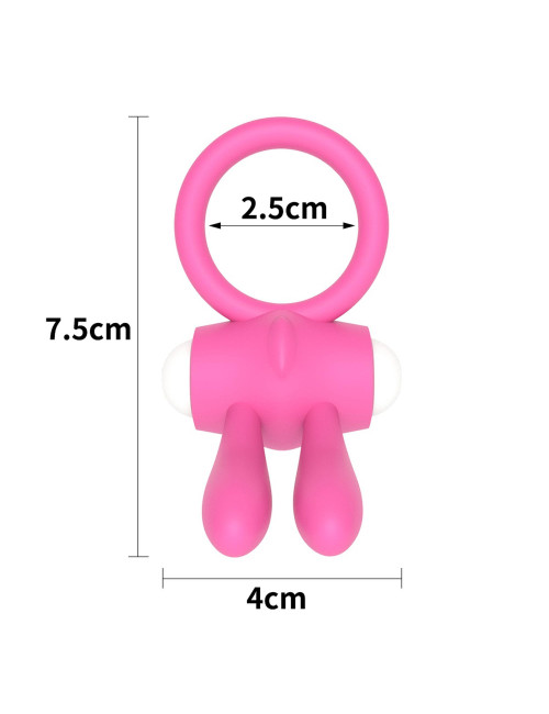 Power Pink Silikonowy Pierścień Wibracyjny - Zabawki dla dorosłych