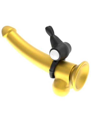 Power Clit Silicone Cockring Black