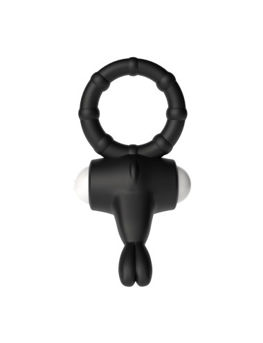 Power Clit Silicone Cockring Black