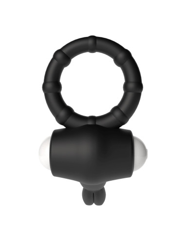Power Clit Silicone Cockring Black