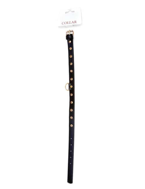 Fetish B-Series Obroża 2 cm Złota z Kryształem