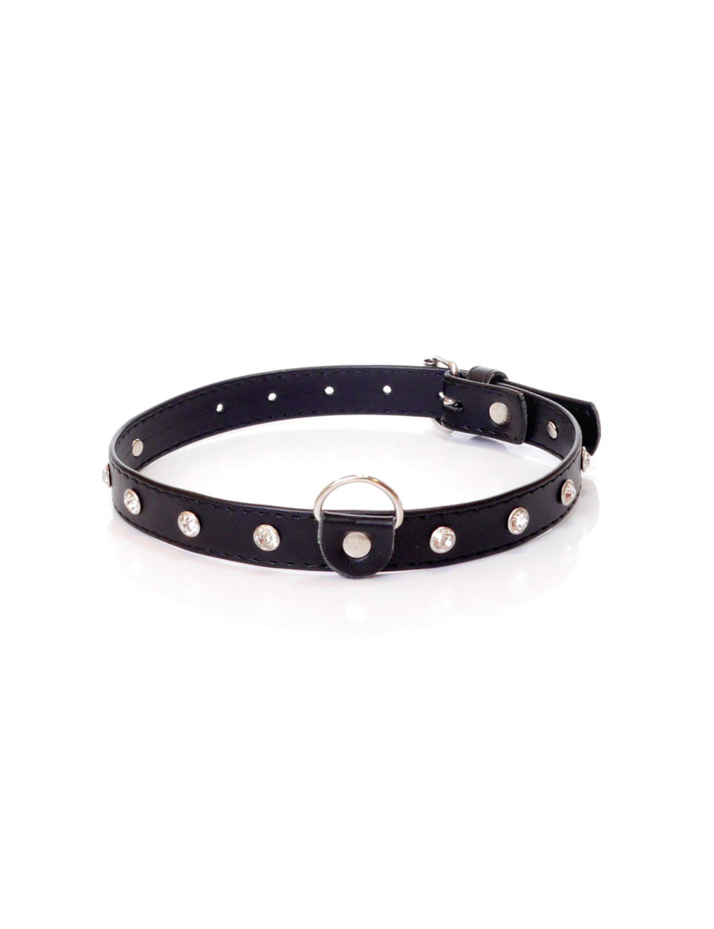 Fetish B - Series - Collar 2 cm silver crystal