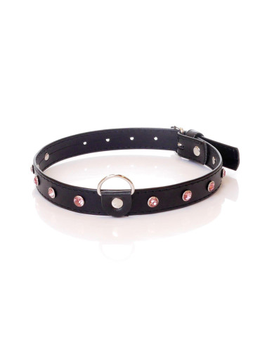 Fetish B - Series Collar - 2 cm pink crystal